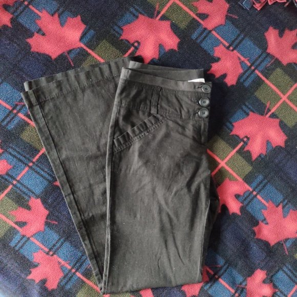 Smart Set Black Linen Blend Pants - Picture 1 of 7